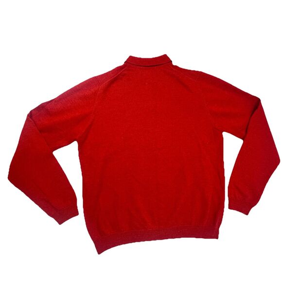 Brooks Brothers Extra Fine Italian Merino Wool Women’s XL Red Collared Sweater - Picture 3 of 16